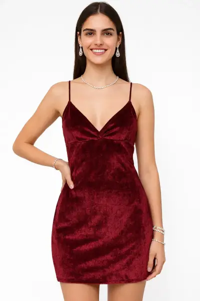 Vestido elegante negro con encaje - miniatura 3