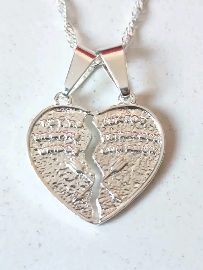 Collar corazón plata 925  elegante - 2