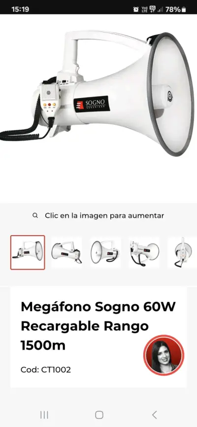 Megáfono Sognotech con micrófono - miniatura 6