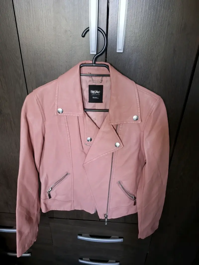 Chaqueta de cuero Mossimo rosa talla S - 2
