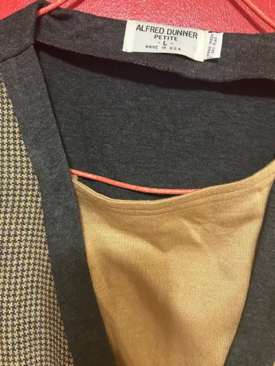Chaqueta Alfred Dunner beige y negra - miniatura 2