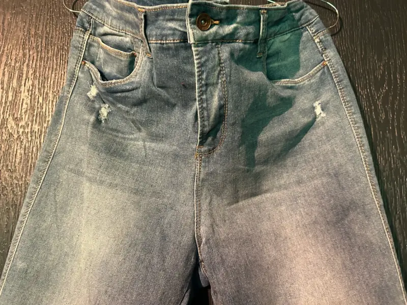 Jeans azul desgastado para mujer - 2