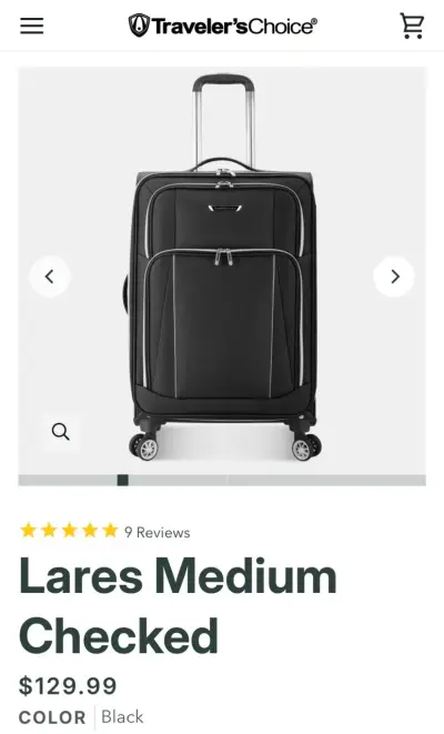 Maleta negra mediana Traveler's Choice - miniatura 1