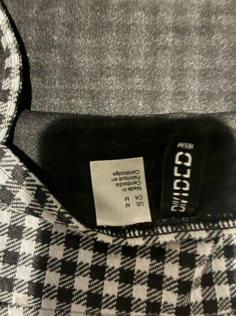 2 Vestidos de cuadros blanco y negro 1 calza - 3