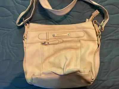Cartera beige de cuero - miniatura 1