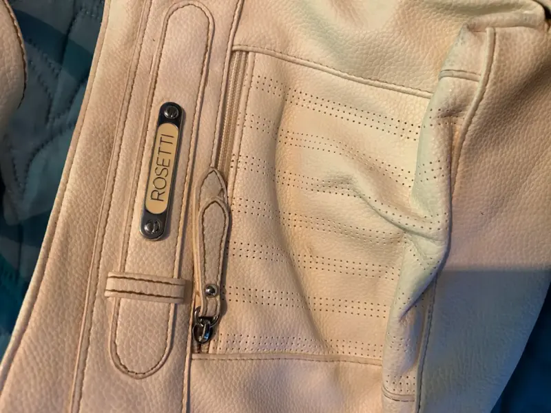Cartera beige de cuero - 2