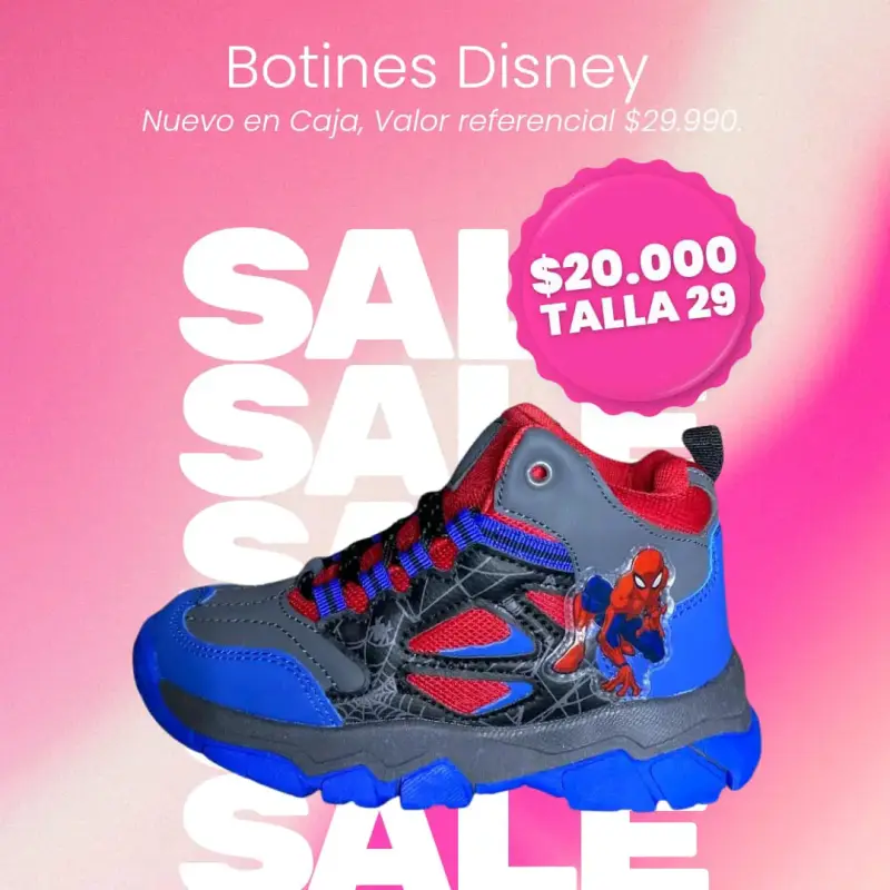 Botines Disney Spiderman nuevos
