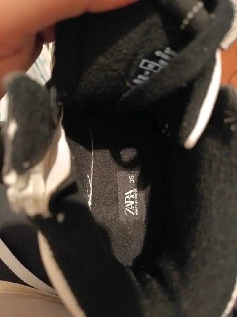 Zapatillas altas gris y blanco Zara talla 35de niñ - 3