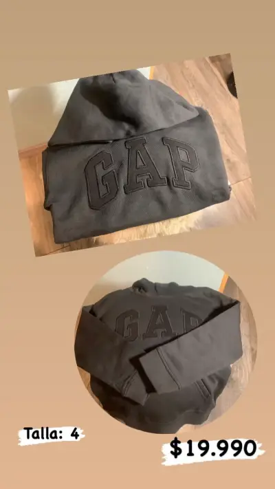 Polerón GAP negro para bebé - miniatura 3