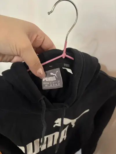Polerón negro Puma con capucha - miniatura 1