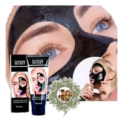 Mascarilla negra Flower Secret - miniatura 1