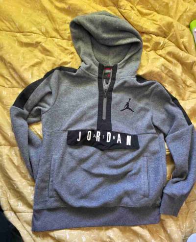 Polerón Jordan gris con capucha niño - miniatura 1