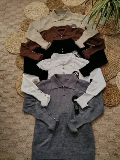 Polera de manga larga con botones - miniatura 1