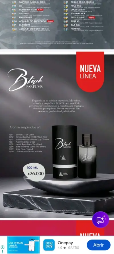 Perfume Black Parfums 100 ml - miniatura 1