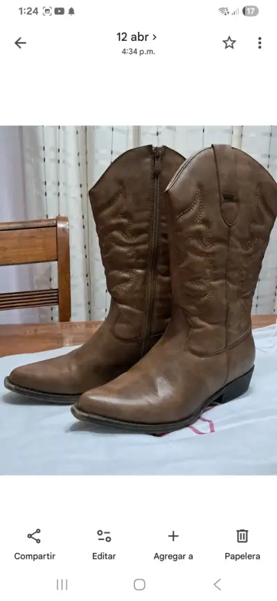 Botas vaqueras marrones - miniatura 1