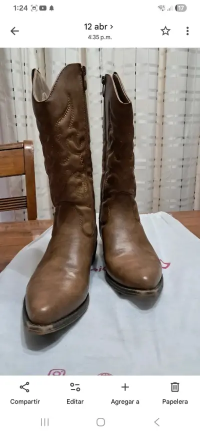 Botas vaqueras marrones - miniatura 2