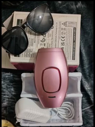Depiladora IPL rosa con accesorios - miniatura 1