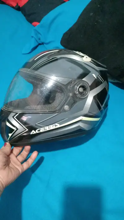 Casco de moto Acerbis gris - miniatura 3