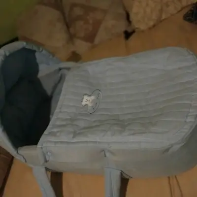 Moisés portátil para bebé azul - miniatura 1