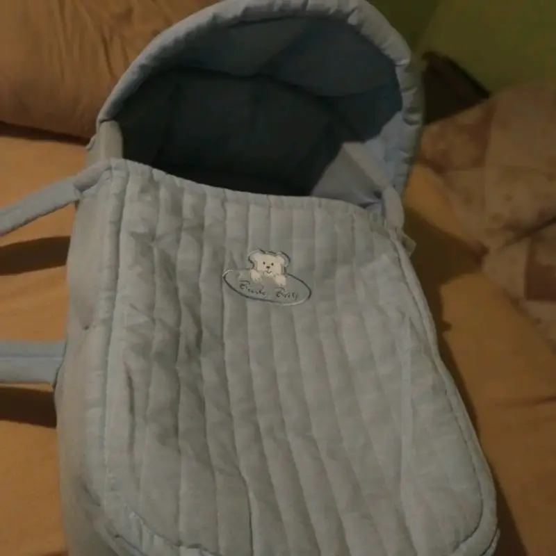 Moisés portátil para bebé azul - 2