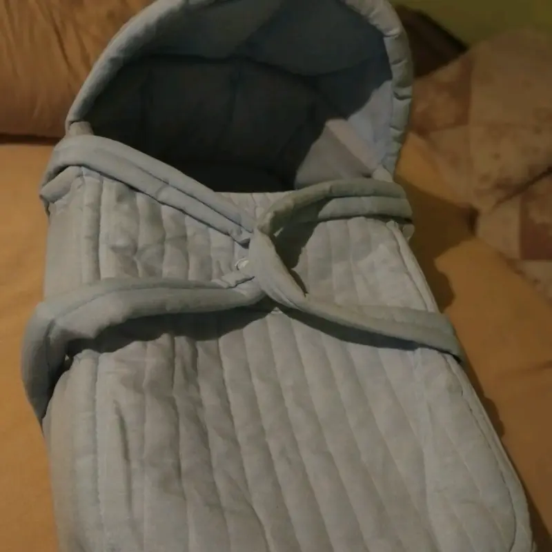 Moisés portátil para bebé azul - 3