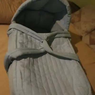 Moisés portátil para bebé azul - miniatura 3