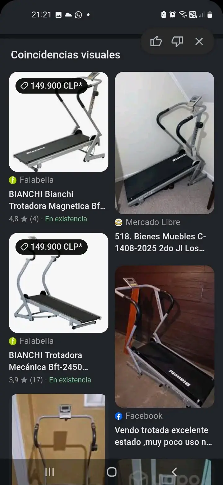 Trotadora magnética Bianchi
