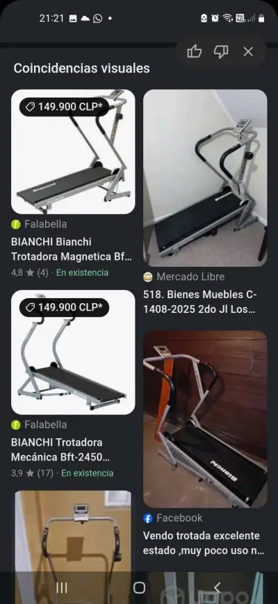 Trotadora magnética Bianchi - miniatura 1