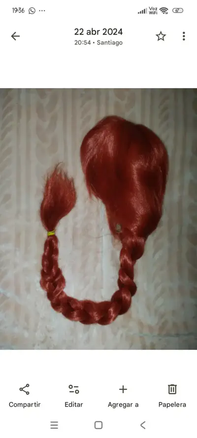 Peluca roja cosplay - miniatura 1