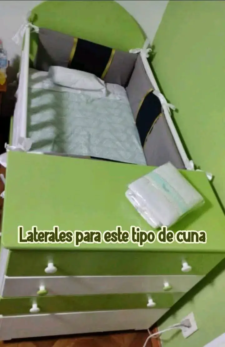 Laterales para cuna grises - 4