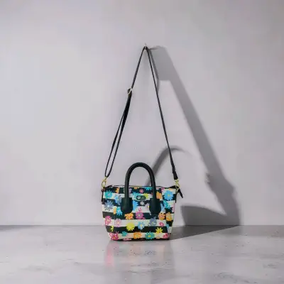 Cartera floral con bandolera - miniatura 1