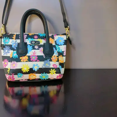 Cartera floral con bandolera - miniatura 2