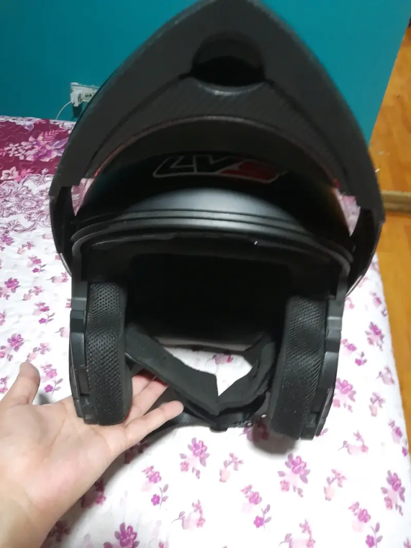 Casco de moto LVS negro - 2
