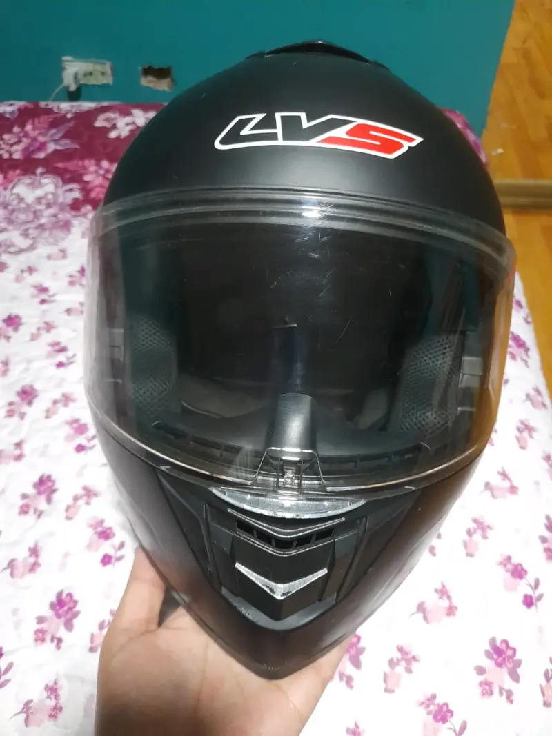 Casco de moto LVS negro - 3