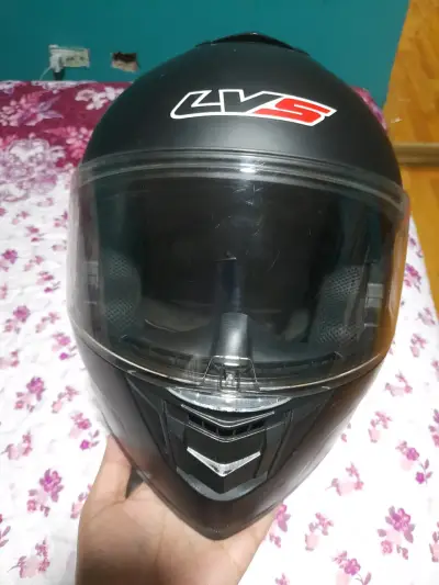 Casco de moto LVS negro - miniatura 3
