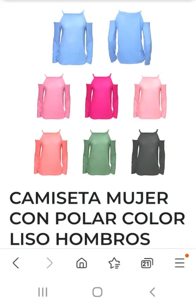 Poleras mujer con hombros descubiertos - miniatura 1