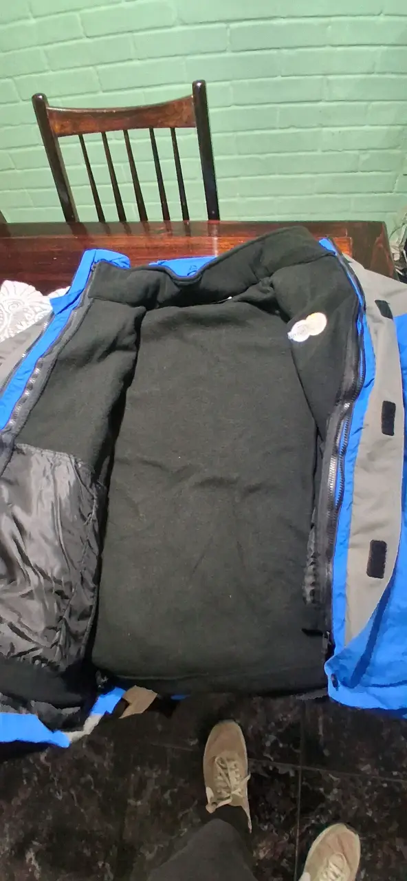 Chaqueta impermeable con polar desmontable azul y - 2