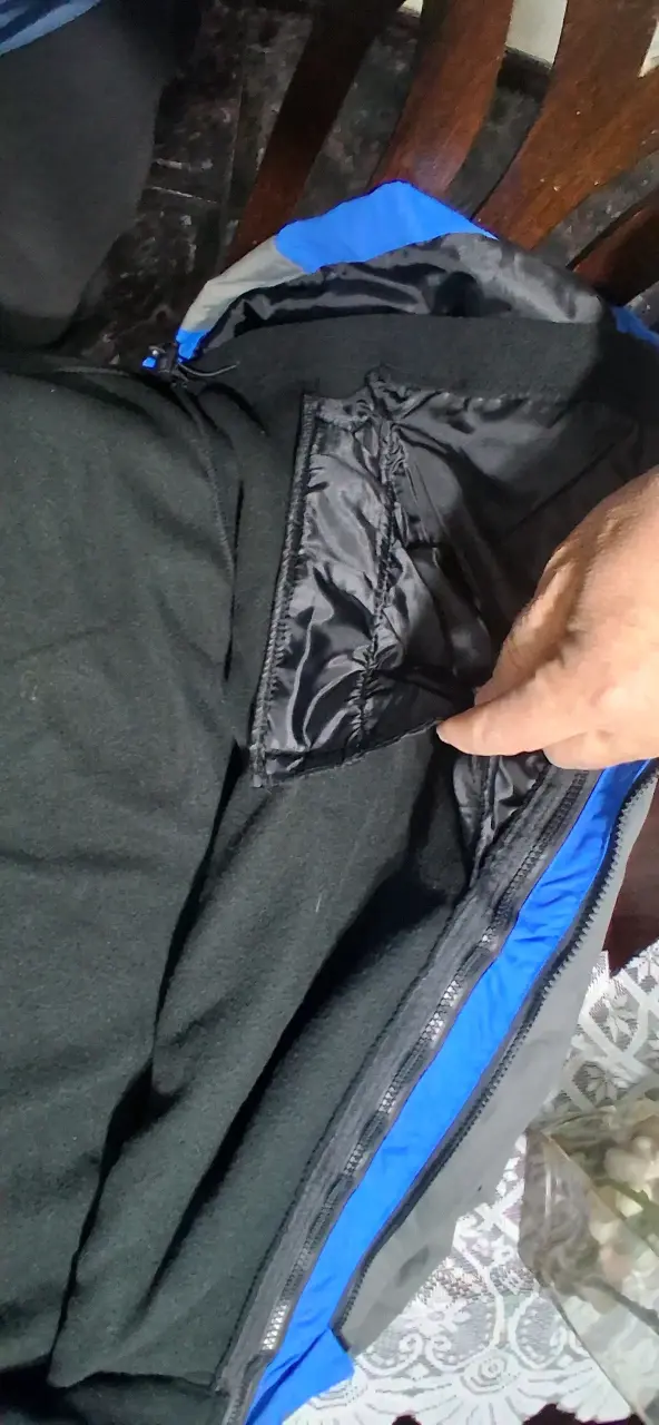 Chaqueta impermeable con polar desmontable azul y - 4