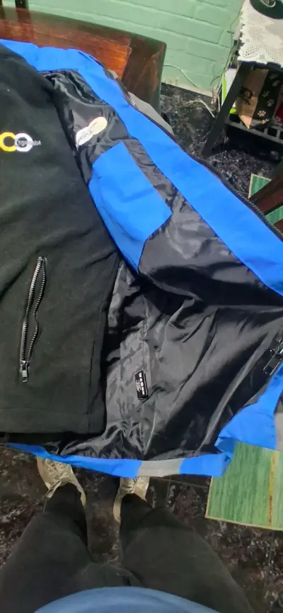 Chaqueta impermeable con polar desmontable azul y - miniatura 5