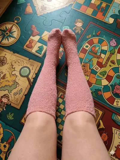 Calcetines largos rosa suave - miniatura 1