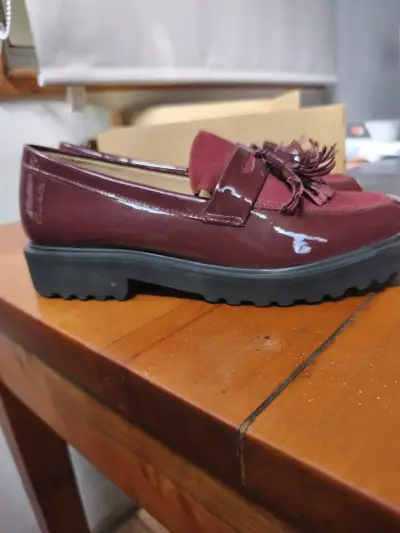 Zapatos mocasines burdeos mujer Gacel go - miniatura 1