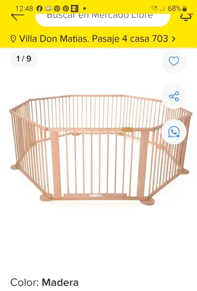 Corral infantil de seguridad plegable y adaptable. - miniatura 3