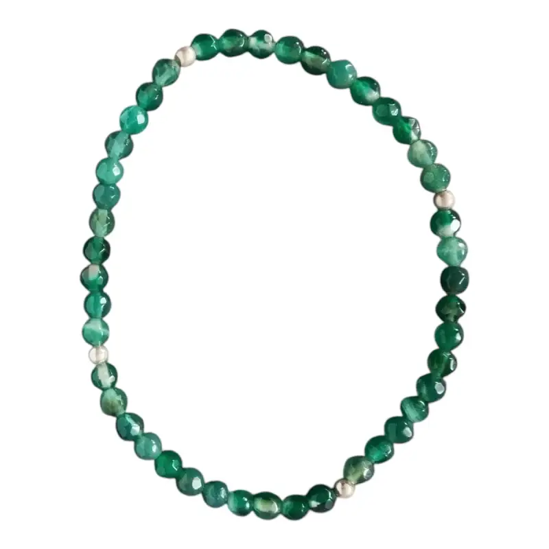 Pulseras de piedras naturales y tapa nudo en plata - 2