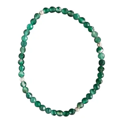 Pulseras de piedras naturales y tapa nudo en plata - miniatura 2