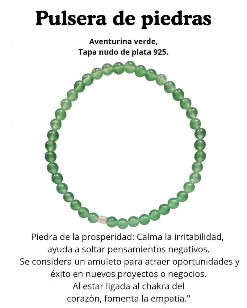 Pulseras de piedras naturales y tapa nudo en plata - 5