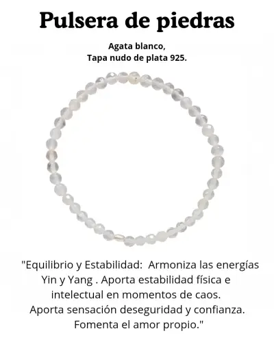 Pulseras de piedras naturales y tapa nudo en plata - miniatura 6