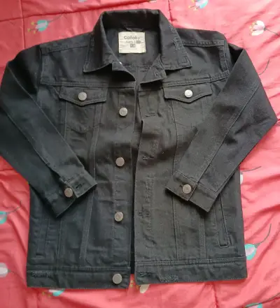 Chaqueta de mezclilla negra - miniatura 1