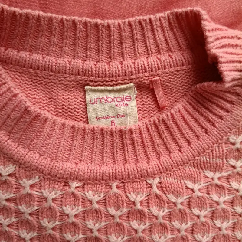 Suéter rosado con volantes - 2