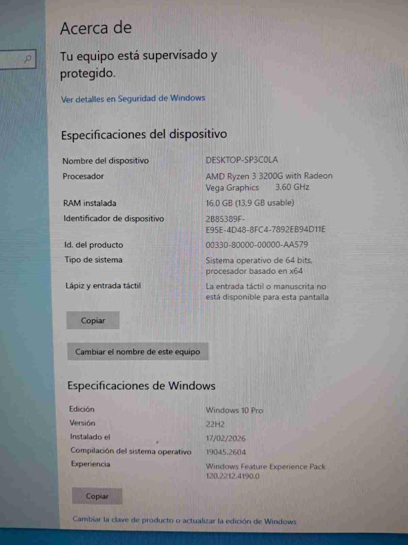 Pc RYZEN 3 3200 MONITOR 21,5" - 6