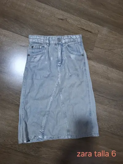 Falda jeans Zara talla 6 - miniatura 1